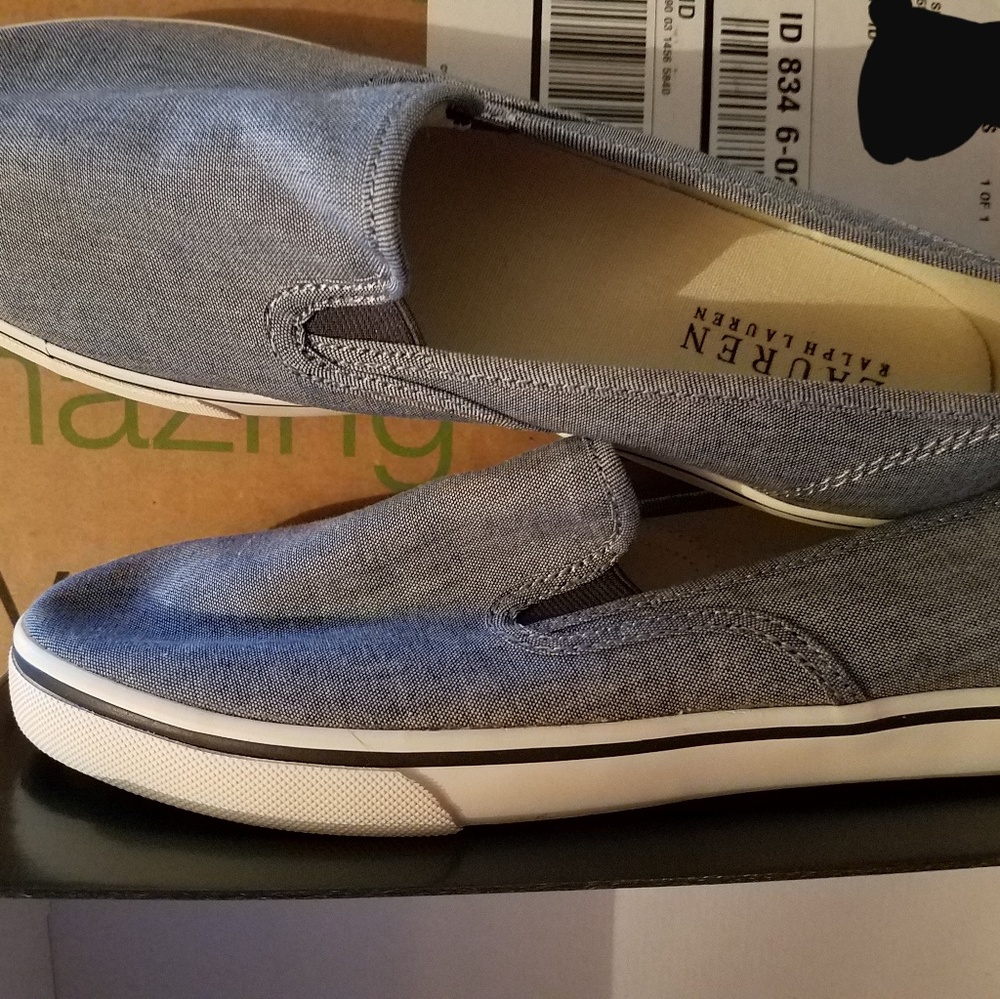 Lauren Ralph Lauren Janis Blue Chambray Sz 8.5